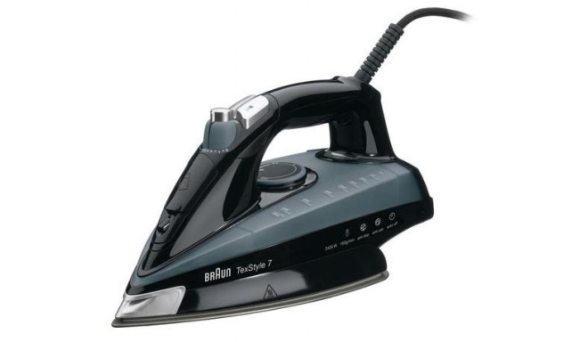 Braun TexStyle 7 TS745A Steam iron Eloxal soleplate 2400 W Black, Grey