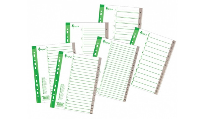 Divider Forpus, A4, 1-6 digits, plastic