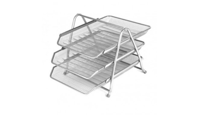 Horizontal tray Forpus 3 parts silver, perforated metal 1002-021