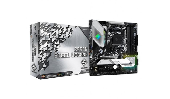 Asrock B550M Steel Legend AMD B550 Socket AM4 micro ATX