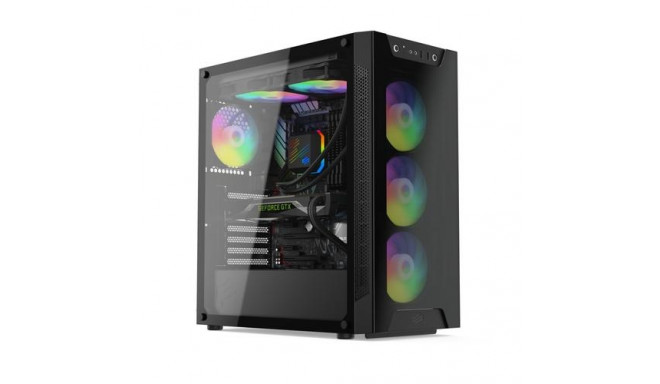 SilentiumPC computer case Armis AR6X EVO TG ARGB Full Tower, black/transparent