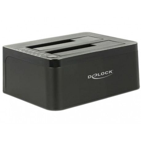 DeLOCK 62661 storage drive docking station Black