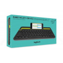 Logitech Bluetooth® Multi-Device K480 keyboard QWERTY US International Black, Lime