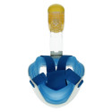 Caruba Full Face Snorkel Masker Dual Air   Afneembaar + Action Cam Mount (Blauw   S / M)