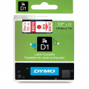 DYMO D1 Lint 12mm x 7m / punane valgel (45015 / S0720550)