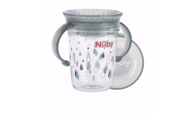 NÛBY TAZA MÁGICA asas de Tritan™ 6m+ #gris 240 ml