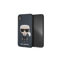 Karl Lagerfeld case for iPhone XS Max KLHCI65IKPUBL hard case blue Iconic Karl Embossed
