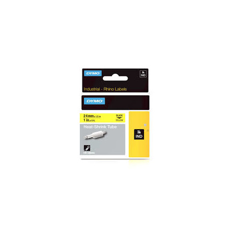 DYMO Rhino Thermal toru 24mm x 1,5m / must kollasel (1805444)