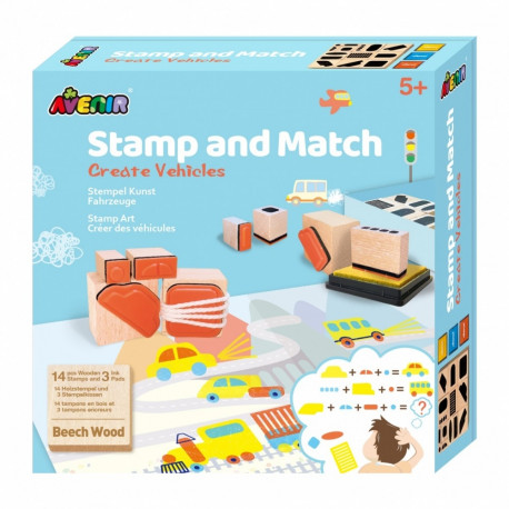 Avenir Stamp and Match - Vehicles