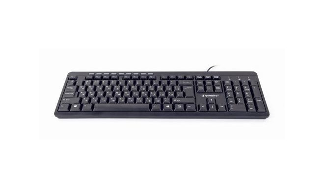 Gembird KB-UM-106-RU keyboard USB QWERTY English, Russian Black