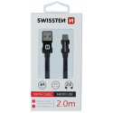 Swissten Textile Quick Charge Universal Micro USB Data and Charging Cable 2m