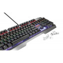 Trust GXT 877 Scarr keyboard USB German Black, Metallic