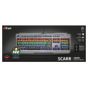 Trust GXT 877 Scarr keyboard USB German Black, Metallic