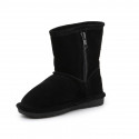 BearPaw Emma Toddler Zipper Jr 608TZ Black Neverwet Shoes (EU 24)