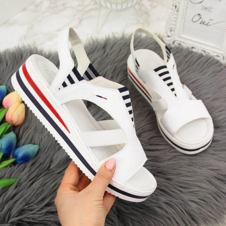 Rieker W V02Y5 wedge sandals white (37)