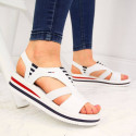 Rieker W V02Y5 wedge sandals white (39)