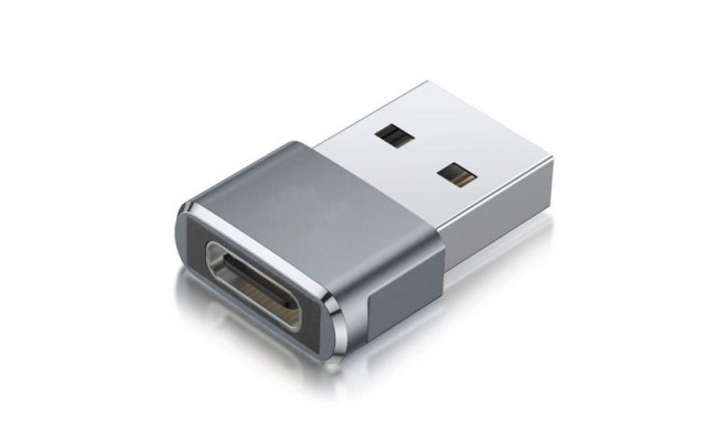 Переходник Fusion OTG USB 3.0 на USB-C 3.1 серебристого цвета