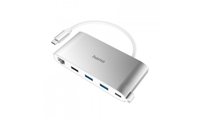 Hama USB-C Hub, Multiport, 8 liidest, USB-A, USB-C, VGA, HDMI, LAN, hall - Adapter