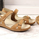 Comfortable brown leather sandals W Helios 205 (38)