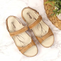 Comfortable brown leather sandals W Helios 205 (41)