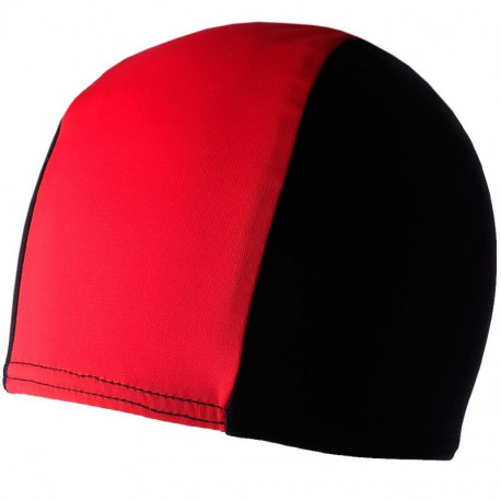 Crowell Lycra Swim Cap-Jr-Black-Red