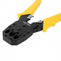 Ethernet сrimper 4/6/8P RJ45/RJ14/RJ12/RJ9 Deli Tools EDL2468 (kollane)
