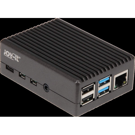 Joy-IT aluminum housing for Raspberry Pi 4 B black