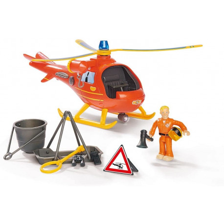 Feuerwehrmann Sam helikopter Wallaby koos figuuriga, oranž/kollane