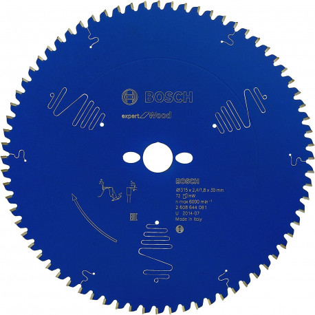 EXPERT Wood saeketas Ø315mm 72Z (ava 30mm, järkamis- ja kaldsaagidele)