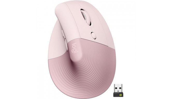 Juhtmata Hiir Logitech Lift Vertical Ergonomic, roosa