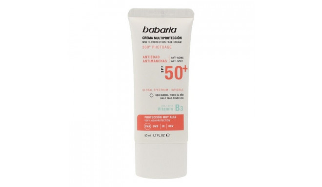 Anti-Brown Spot jumeühtlustamise päikesekreem Multi-Protection Babaria Solar Multiproteccion SPF 50+