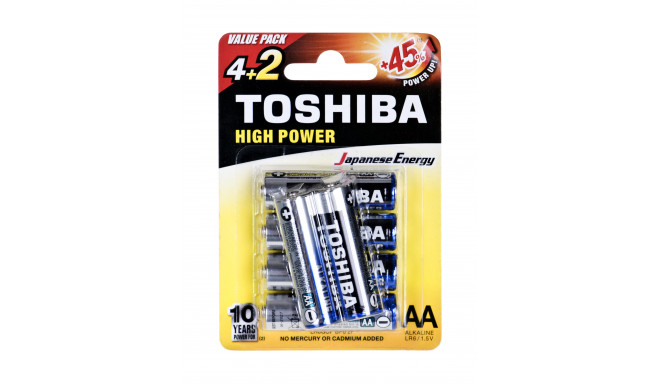 Alkaline battery Toshiba LR6GCNP BP6 2F (4+2 pcs)