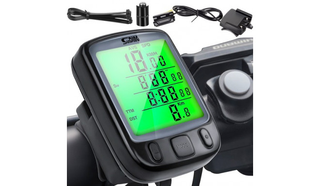 Goodbuy 18666 wired waterproof bike speed meter for bicycles IPX4 | LCD