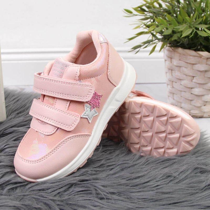Pink Jr American Club Velcro sports shoes (27) Sneakers Photopoint