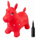 Sun Baby jumping animal Rubber Horse, red