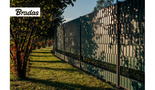 Garden fence screen strip 19cm x 35m, 450g/m² brown