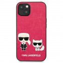 Karl Lagerfeld kaitseümbris PU Leather Karl & Choupette Embossed iPhone 13 mini (Fuchsia