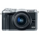 Canon EOS M6 + EF-M 15-45mm + 55-200mm IS STM, silver