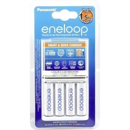 Panasonic eneloop charger BQ-CC55 + 4x1900