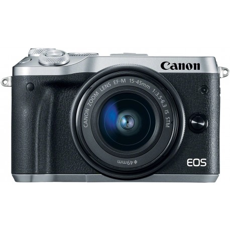 Canon EOS M6 + EF-M 15-45mm IS STM, sudrabots