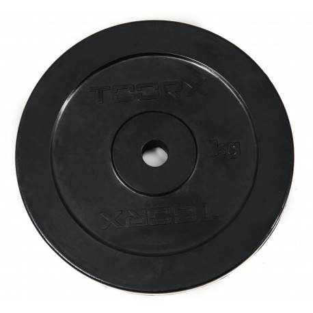 Toorx Rubber coated weight plate 10 kg, D25mm