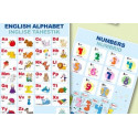 Õppekaart Inglise tähestik/numbrid inglise keeles A4