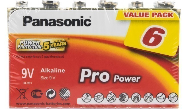 Panasonic Pro Power battery 6LR61PPG/6BB 9V