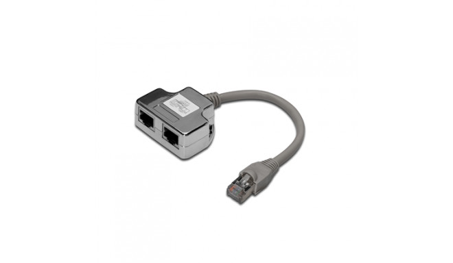 Digitus CAT 5e varjestatud patch-kaabli adapter, 2x CAT 5e, DN-93904, 0.19 m, must, RJ45 pesa RJ45 p