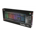 Trust GXT 860 Thura keyboard USB QWERTZ Czech, Slovakian Black