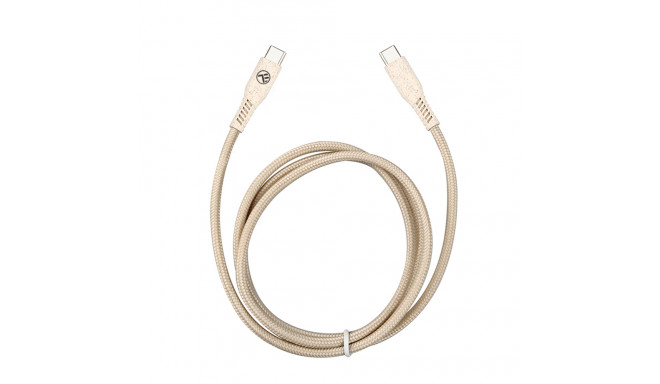 Tellur Green Data Cable Type-C to Type-C 3A PD60W 1m nylon cream