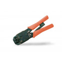 Multi modular crimping tool, solid metal, RJ11, RJ12 and RJ45
