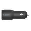 Dual USB-A Car Charger, 12W X2, BLK