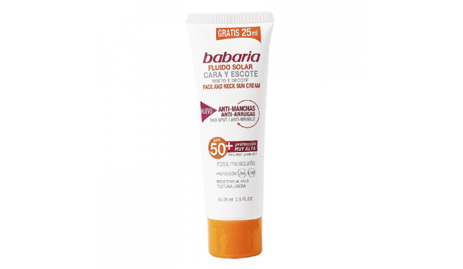 Facial Sun Cream SOLAR ADN SENSITIVE Babaria Spf 50 (75 ml) (Unisex) (75 ml)