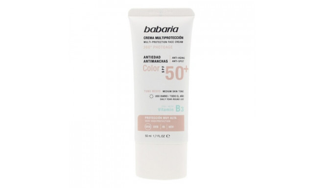 Anti Brown Spot Sun Cream Multi-Protection Color Babaria Solar Multiproteccion SPF 50+ 50 ml